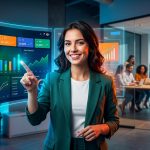 Pantalla de un panel de administración a medida con gráficos y datos de gestión