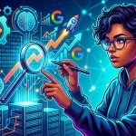 Gráfico de engranajes y un cerebro con iconos de SEO técnico, representando la infraestructura digital y la inteligencia detrás del éxito online para startups y PYMES.